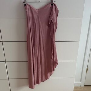 Elegant Rose Wrap Around Women's Midi Skirt